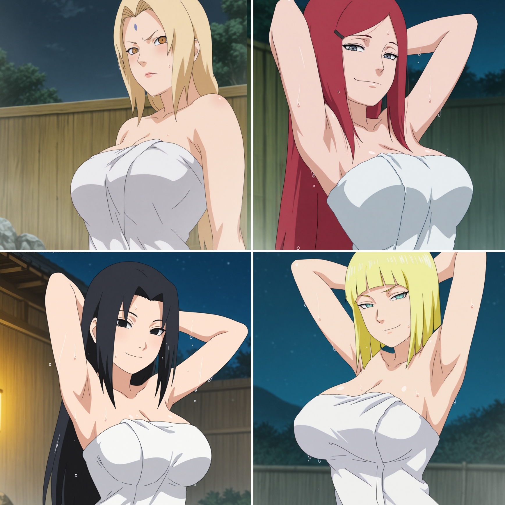 付费视频-【火影同人视频·MP4】火影女神澡堂集合比较尺寸~~